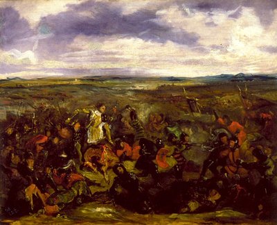 Schizzo per la battaglia di Poitiers da Ferdinand Victor Eugene Delacroix